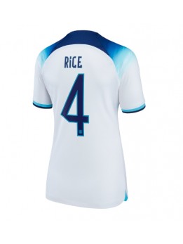 England Declan Rice #4 Replika Hemmakläder Dam VM 2022 Kortärmad